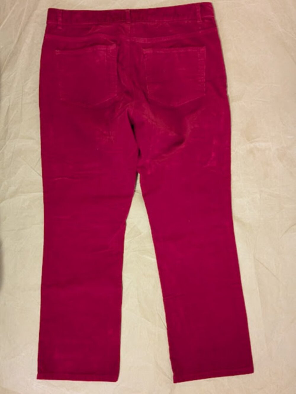Share CHAPS women's red corduroy straigh-leg mid-rise cotton blend size 12P pant - Picture 5 of 5